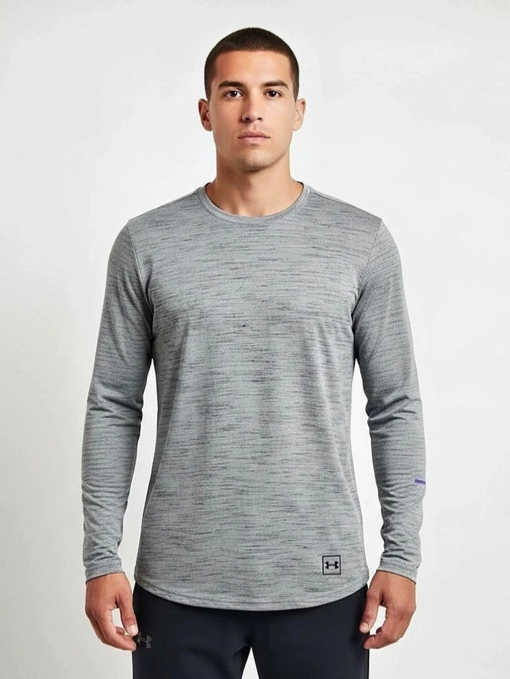 Under Armour UA Explor UPF Men's Long Sleeve Crew Gray Shirt